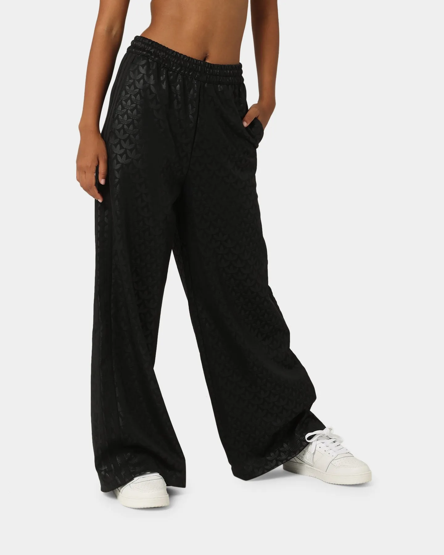 Adidas Women's All Over Print Trackpants Black