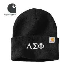 Alpha Sig Black Carhartt Beanie