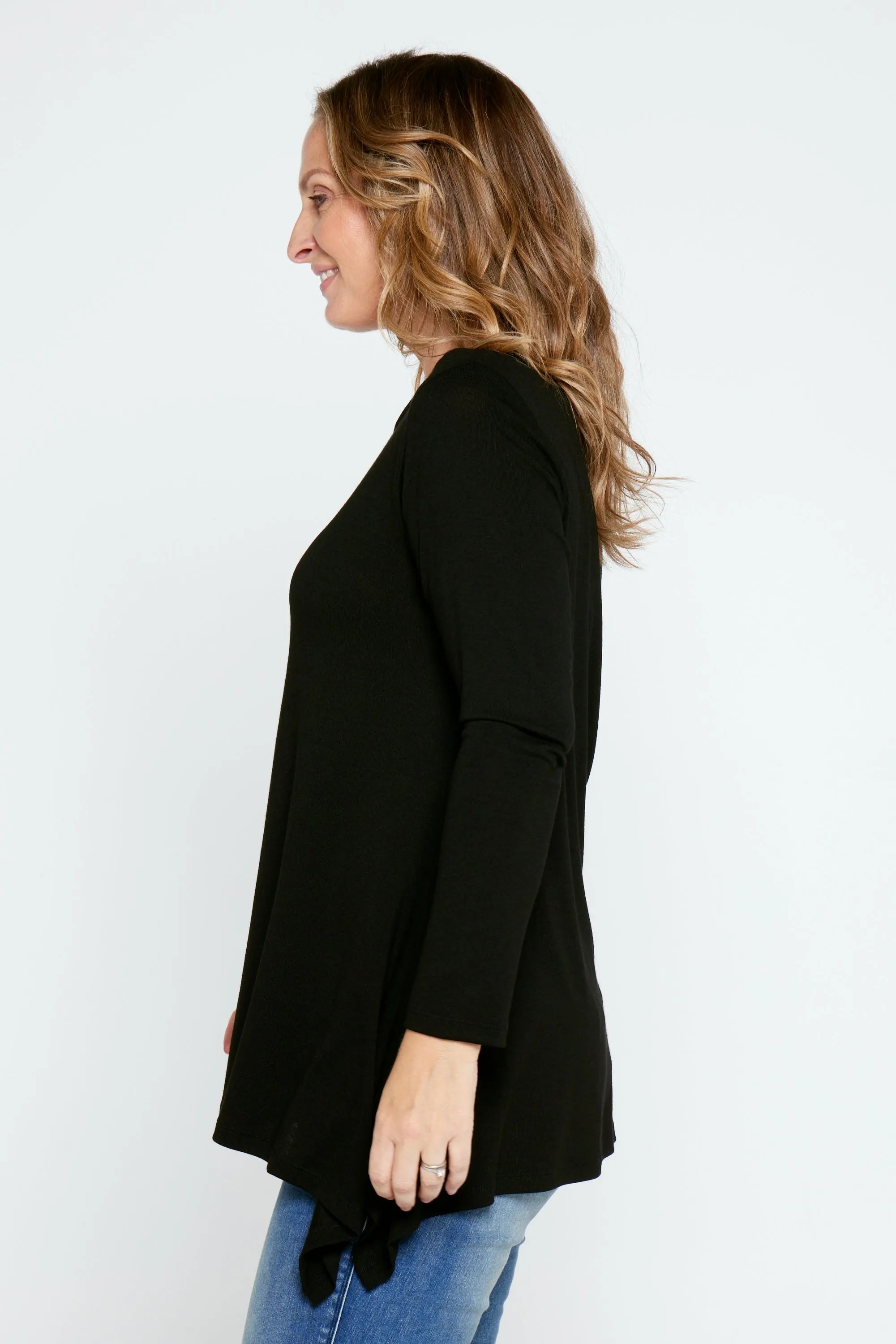 Andrea Long Sleeve Top - Black