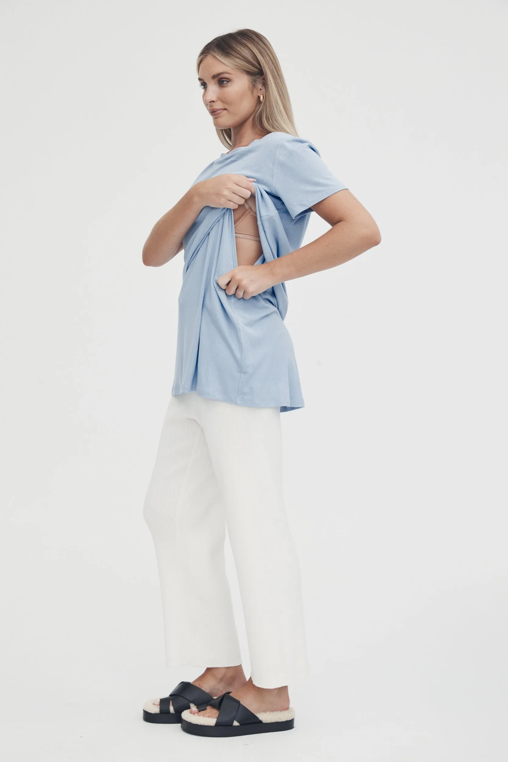 Avenue Nursing Tee (Cornflower)