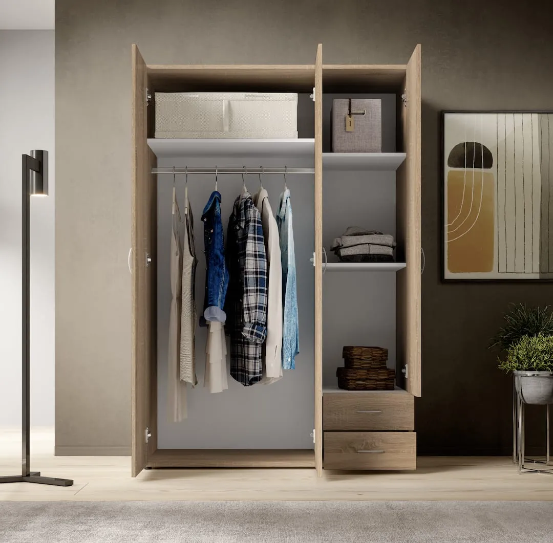 Base Hinged Door Wardrobe 120cm