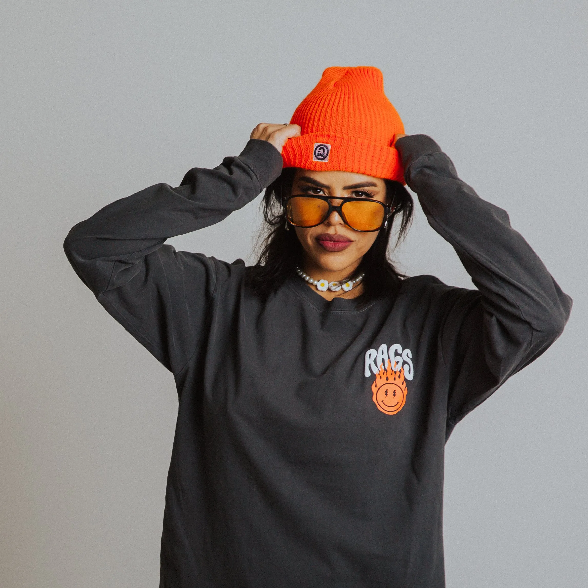 Basic Beanie - 'Neon Orange'