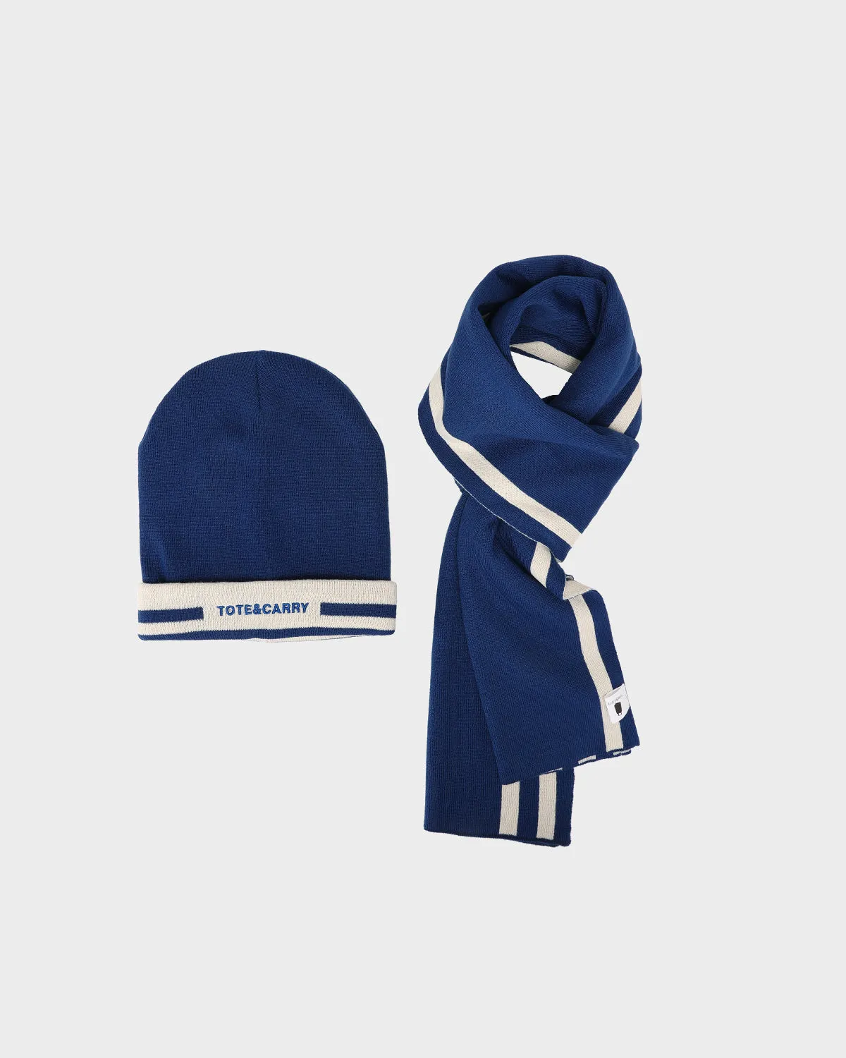 Beanie Scarf Set in Navy