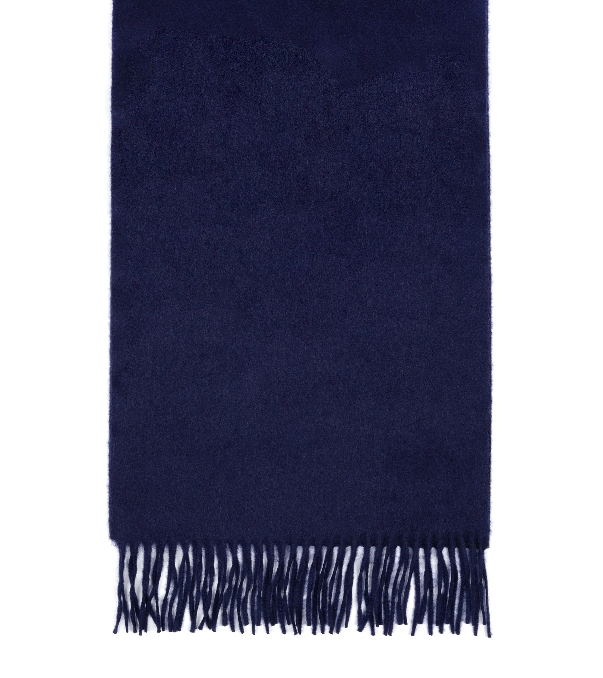 Begg x Co Arran Solid Cashmere Scarf: Navy