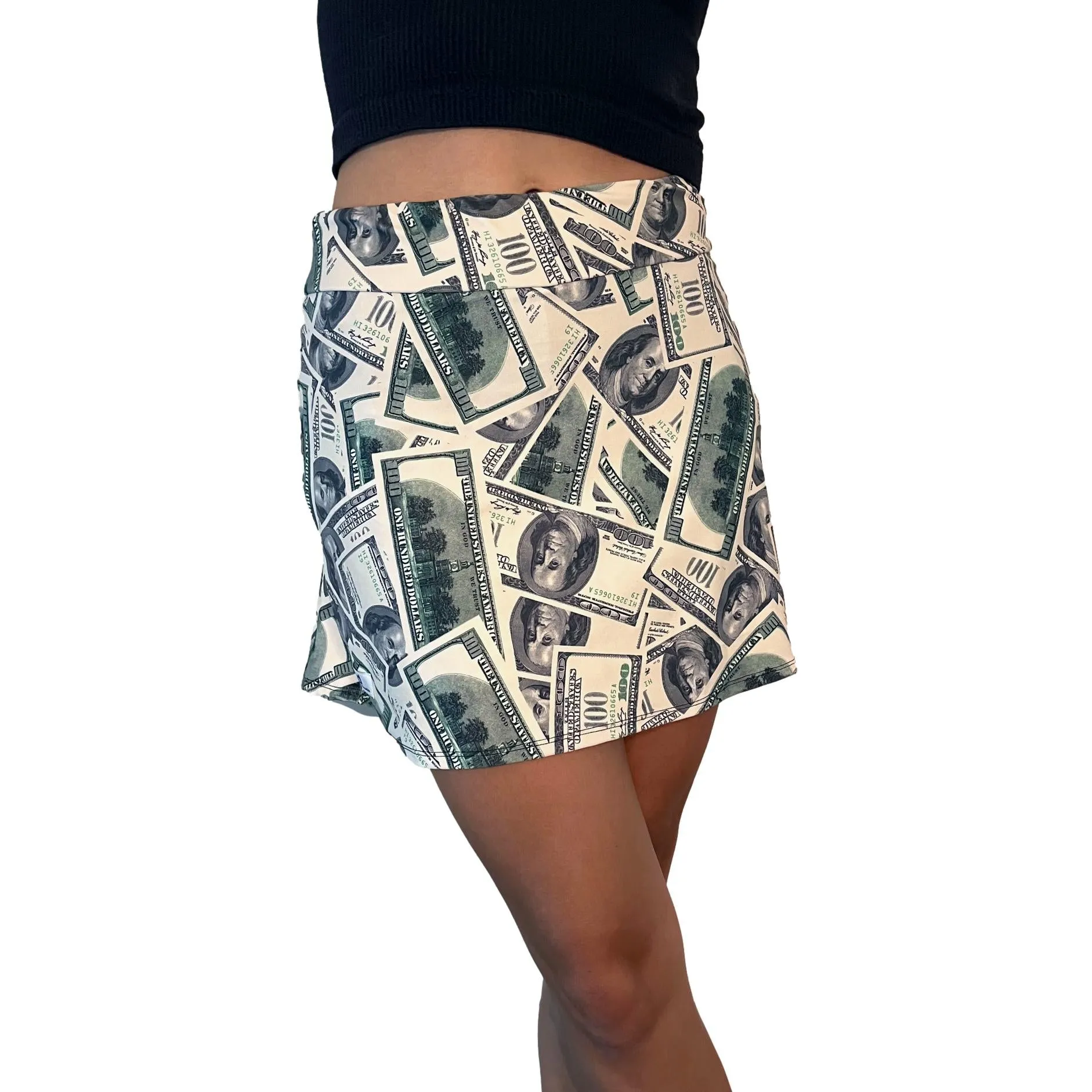 Benjamins Money Athletic Flutter Skort