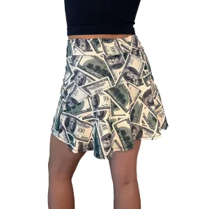 Benjamins Money Athletic Flutter Skort