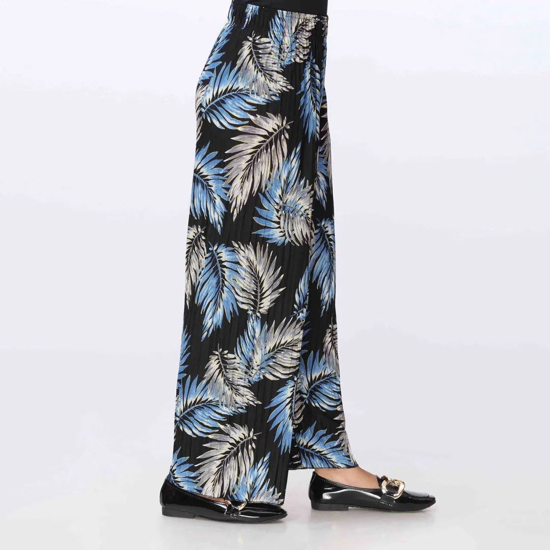 Black Printed Jersey Straight Trouser PW3567