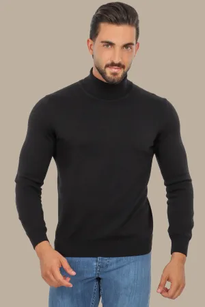 Black Turtle Neck Basic Sweater