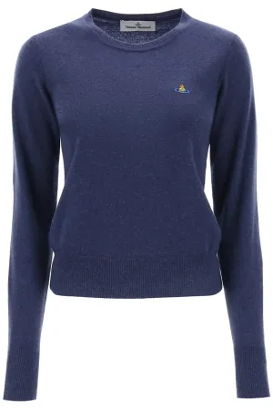 Blue Vivienne Westwood Bea Cardigan With Logo Embroidery