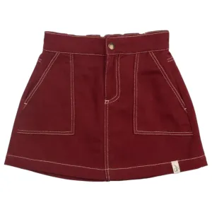 Bonnie And The Gang Plum Cassie Twill Skirt