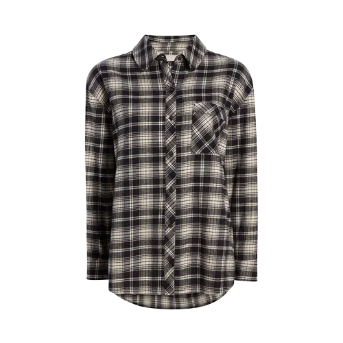 Boyfriend Flannel | Black/Bone