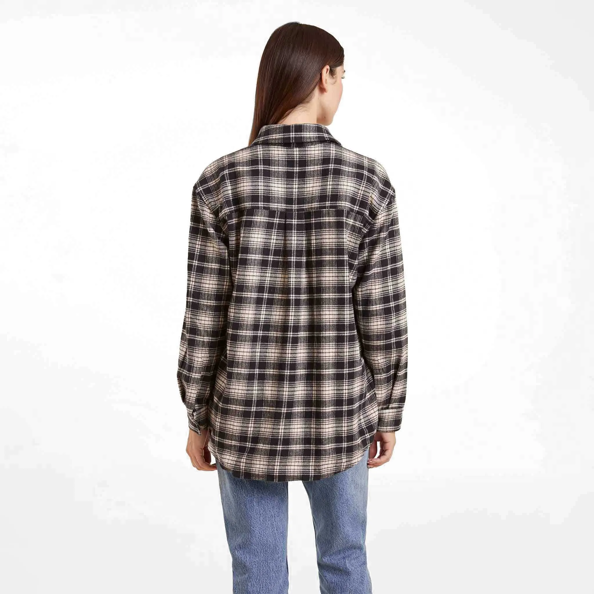 Boyfriend Flannel | Black/Bone