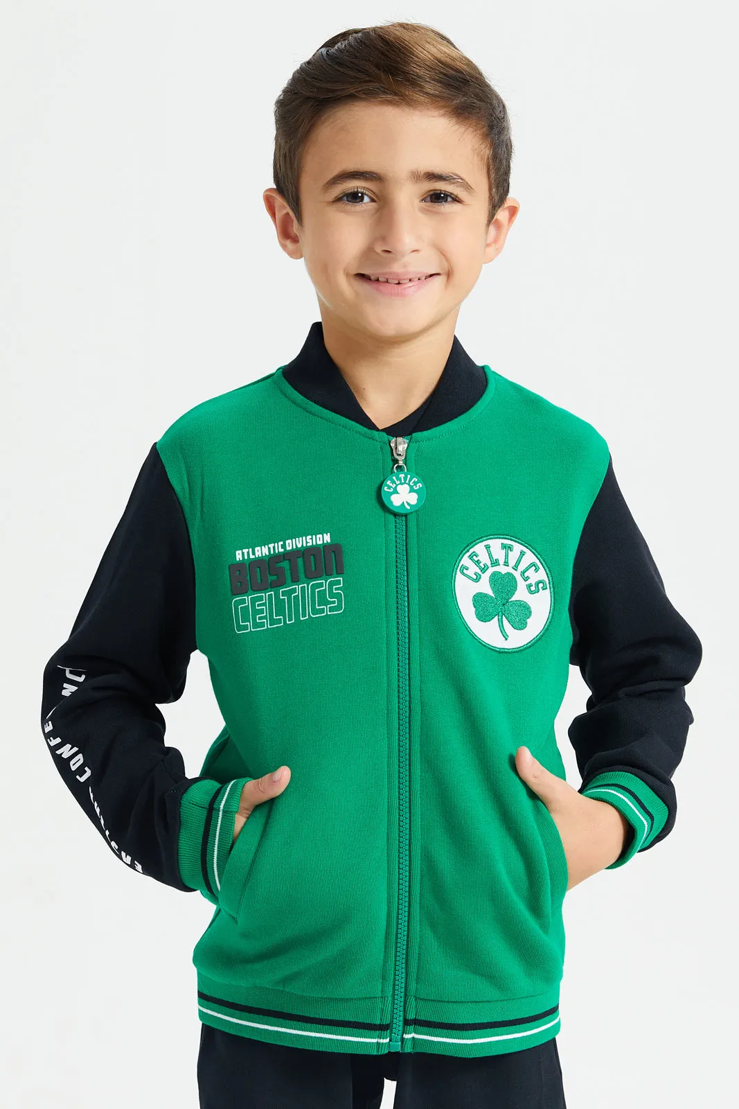 Boys Green Nba Celtics Sweatshirt