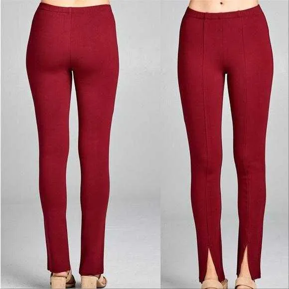 Burgundy Skinny Pants