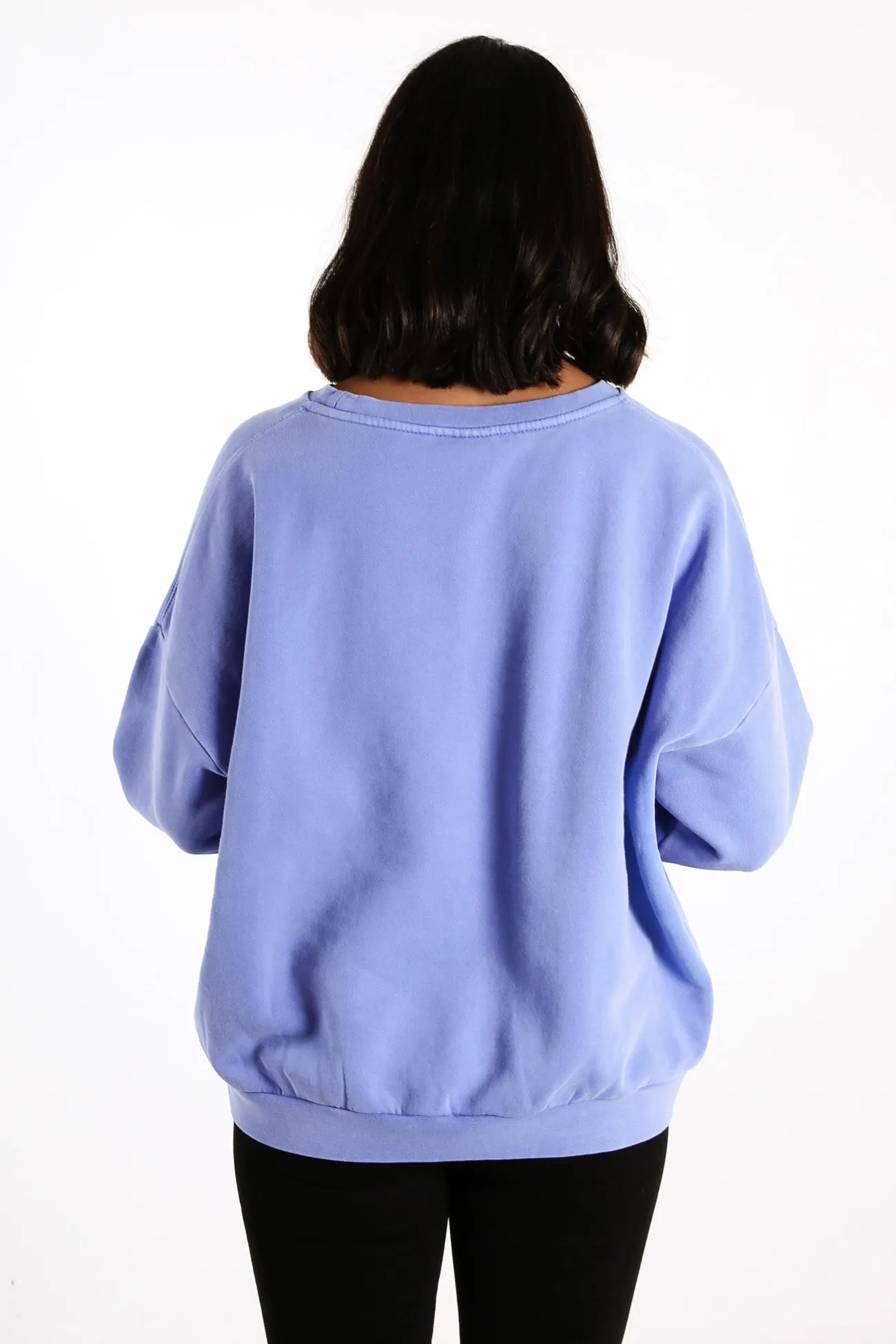 Campus Oversized Crew Cornflower Blue