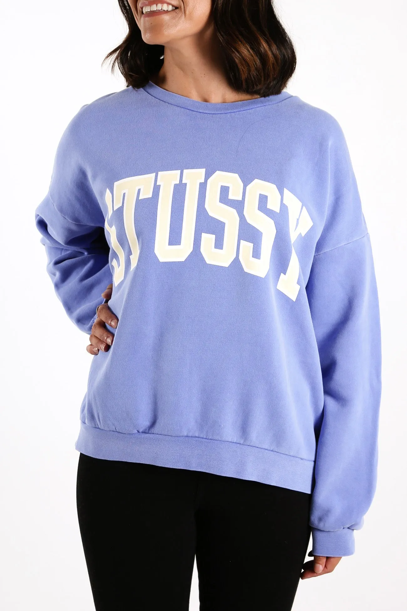 Campus Oversized Crew Cornflower Blue