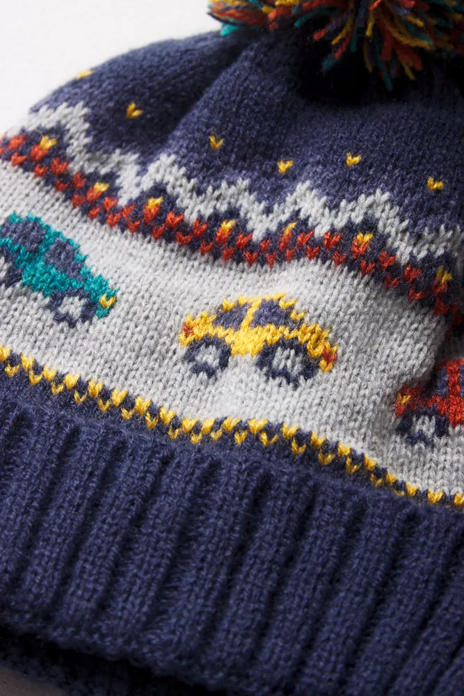 Cars Beanie & Mittens Set Navy