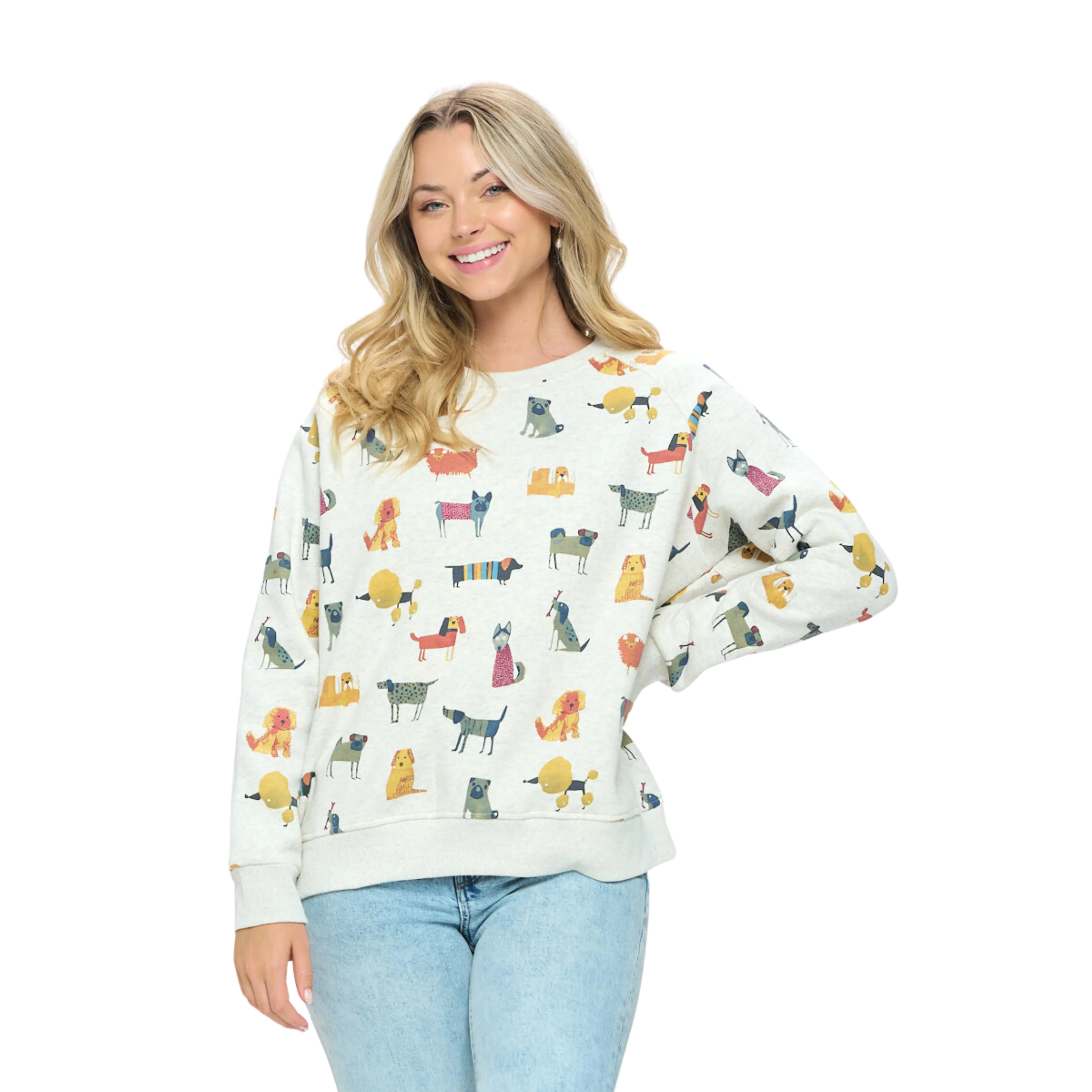 Cartoon Colorful Dog Sweatshirt