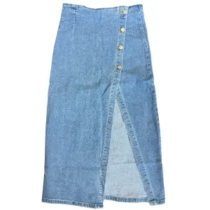 Center Cut Denim Skirt