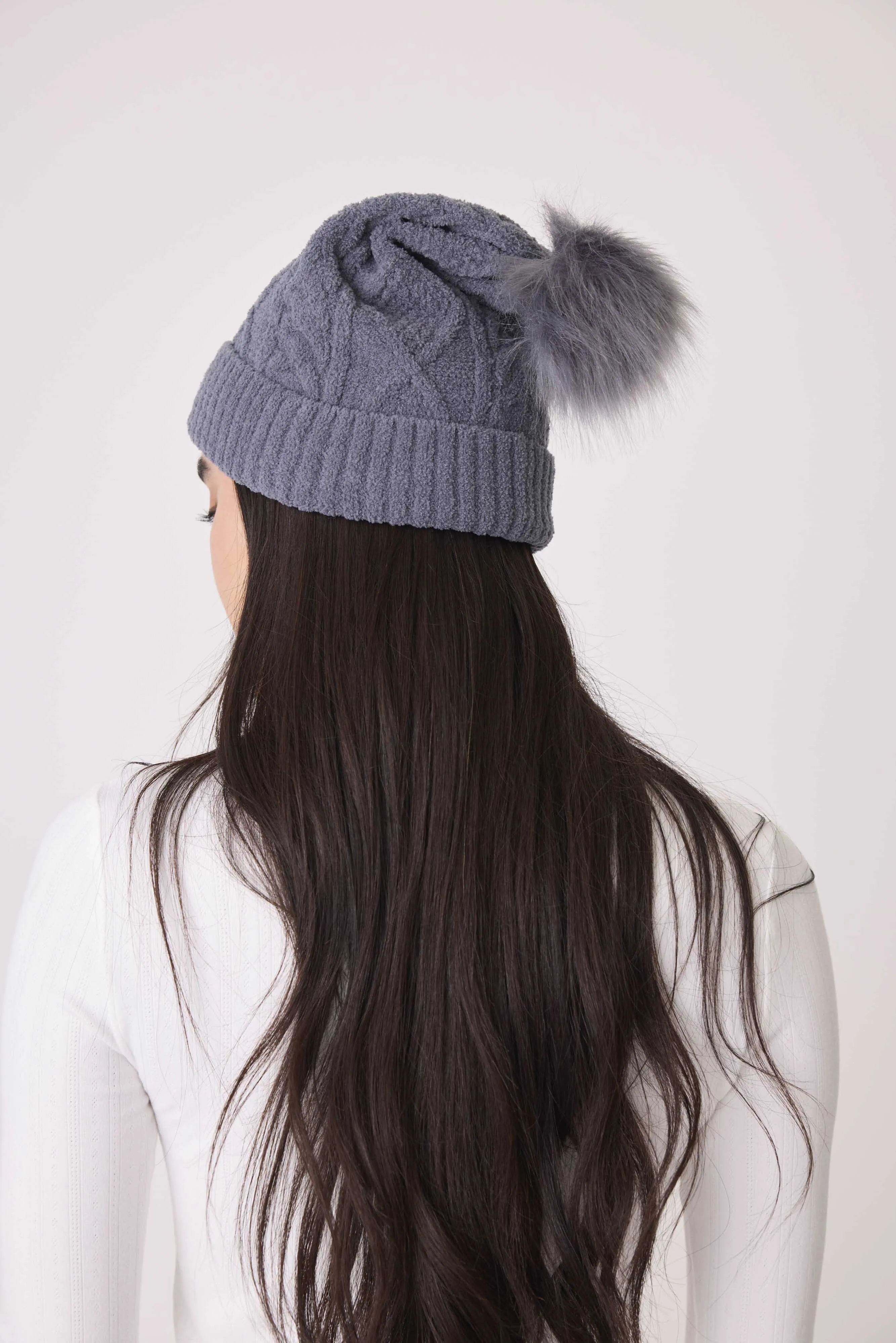 Chenille Cozy Cable Beanie