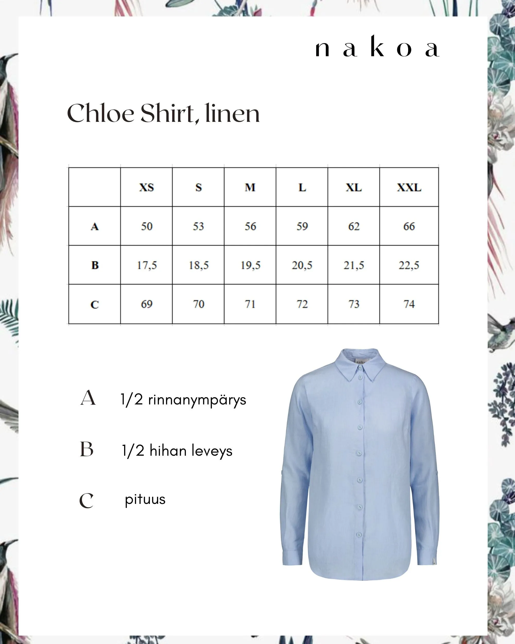 Chloe Linen Shirt Sky Blue