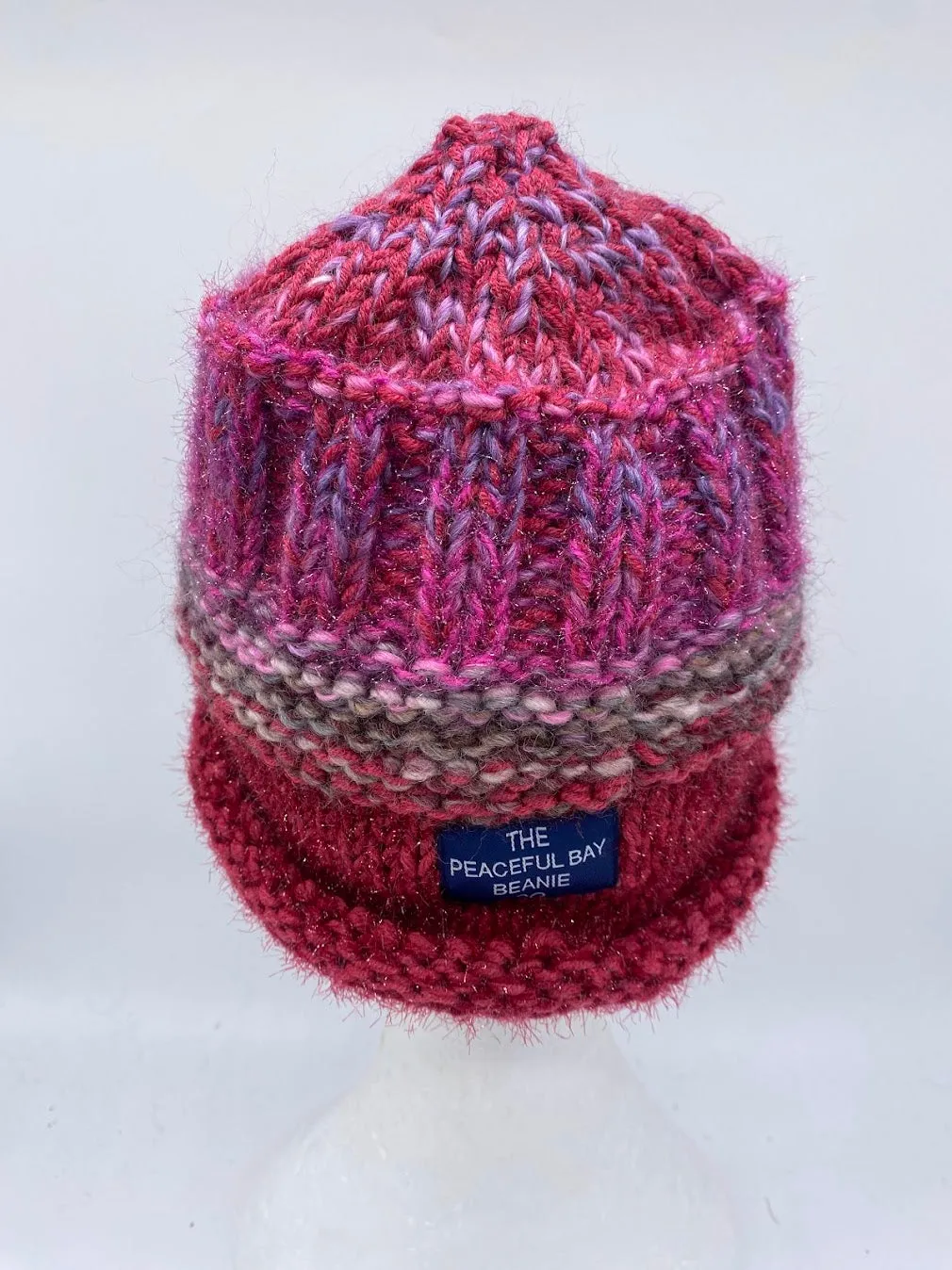 CHUNKY CLASSIC BEANIE - Red Raspberry- medium.