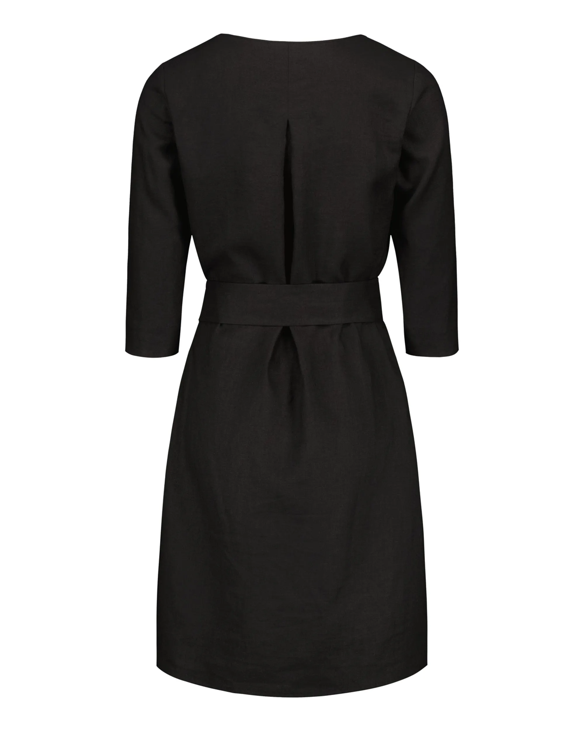 Classic Linen Dress Black