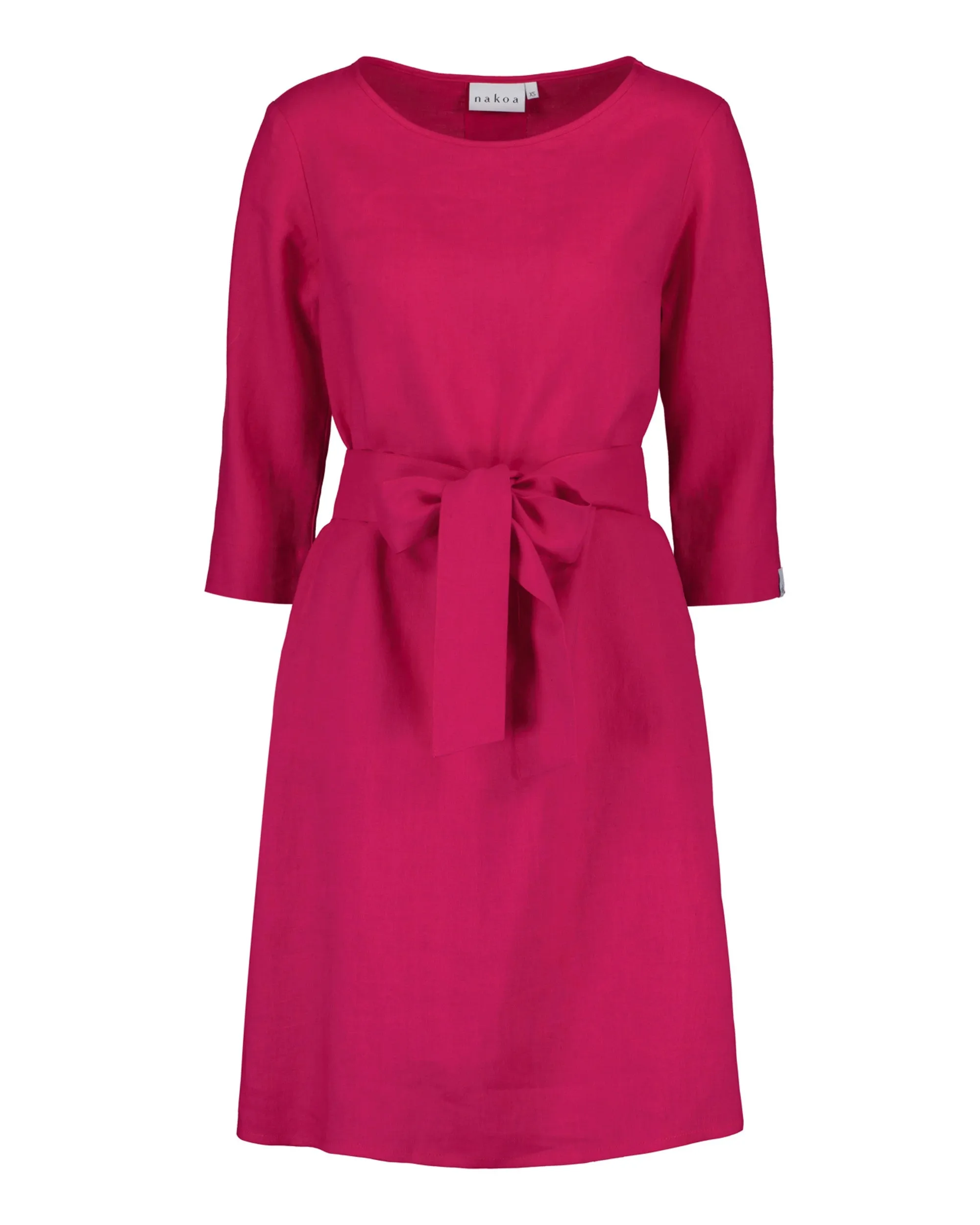 Classic Linen Dress Peacock Pink