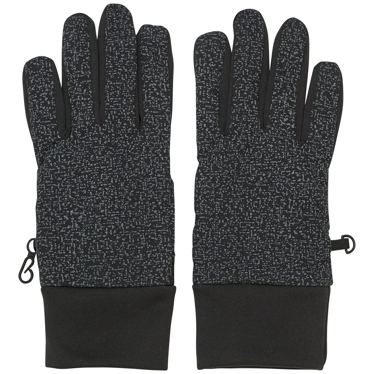 Color Kids Black Gloves Smart Touch Reflective