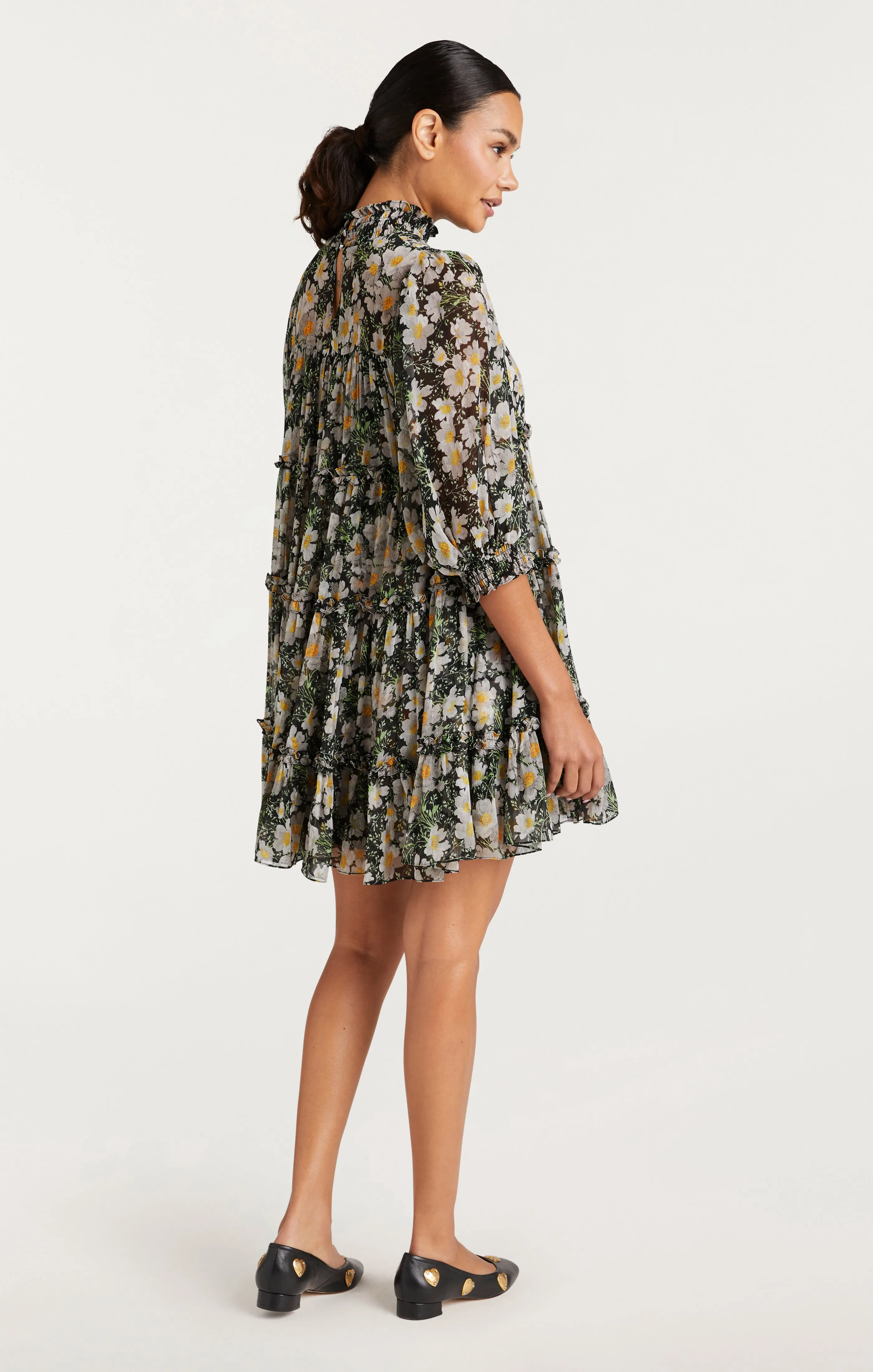 Cosmo Flowers Olive Dress