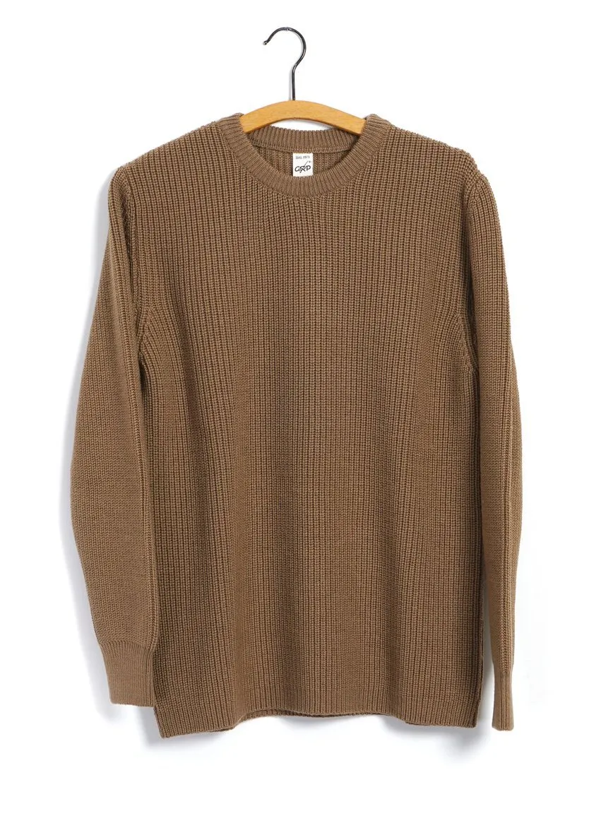 CREWNECK | Soft Merino Wool Crewneck | Camel