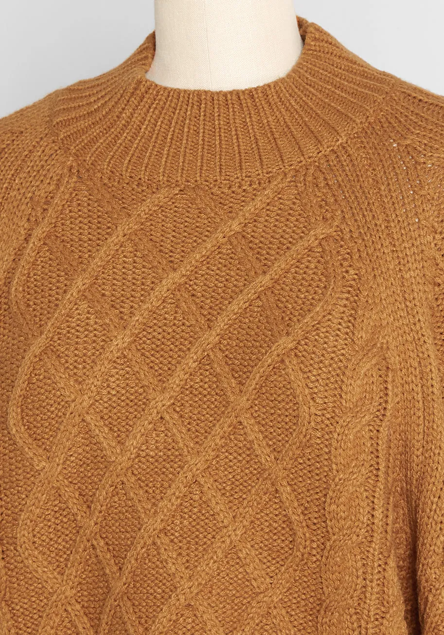 Crossing My Mind Cable Knit Sweater