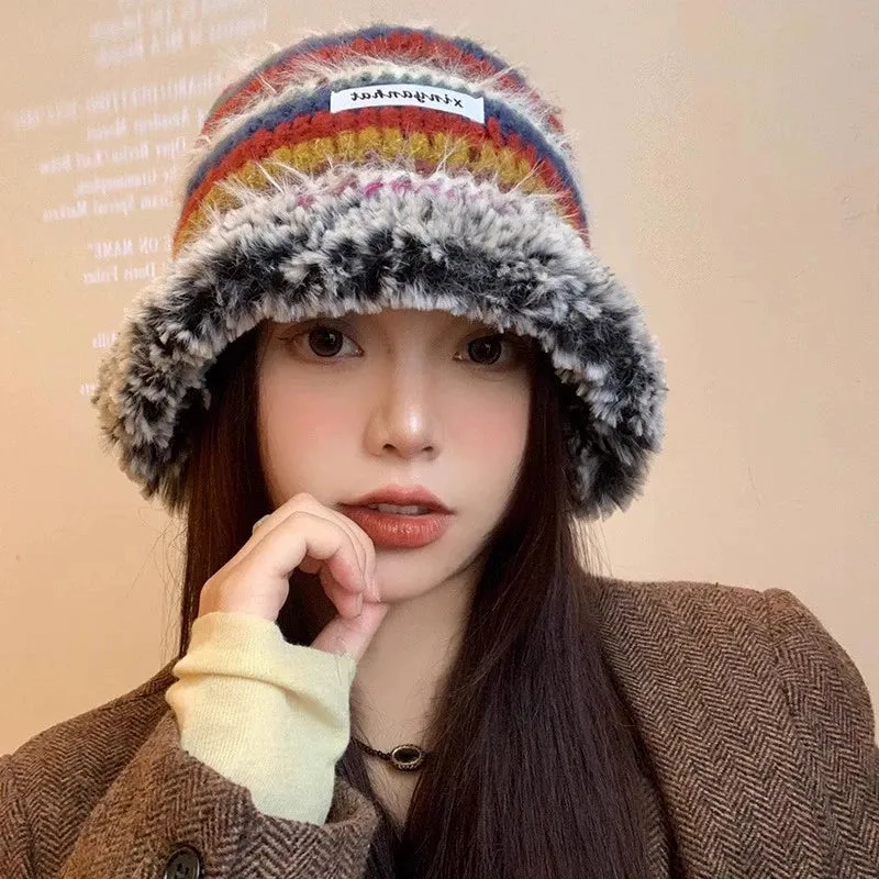 Cute Star Knitted Bucket Hat