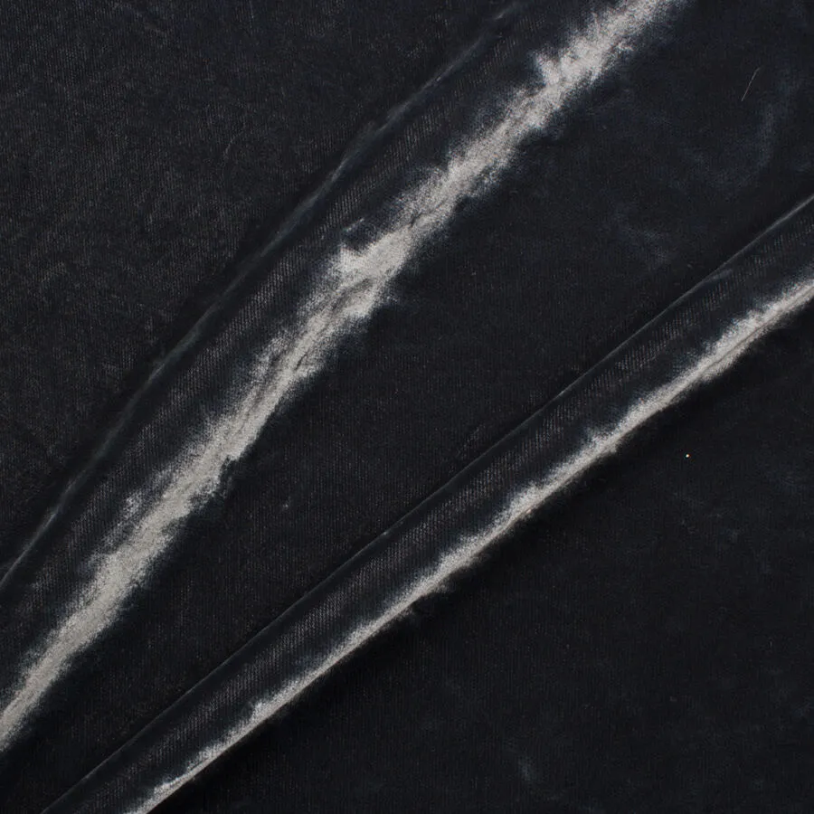 Dark Grey Plain Cotton Velvet