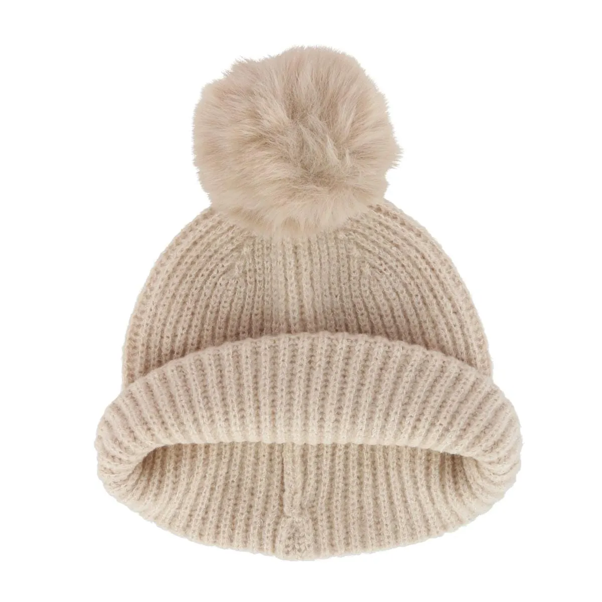 David & Young Women's Mama Knit Winter Beanie with Matching Pom