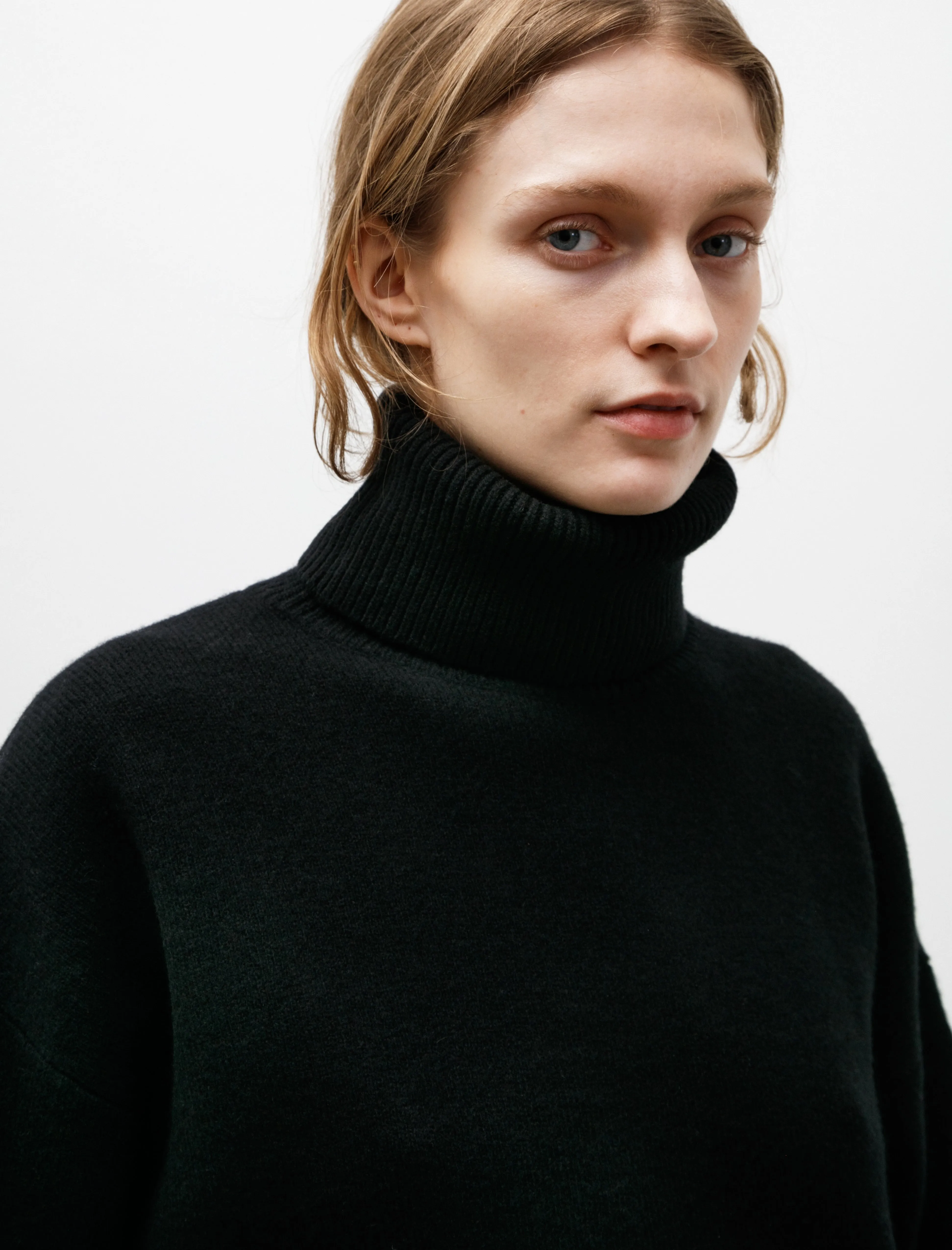 Double Knit Turtleneck Black