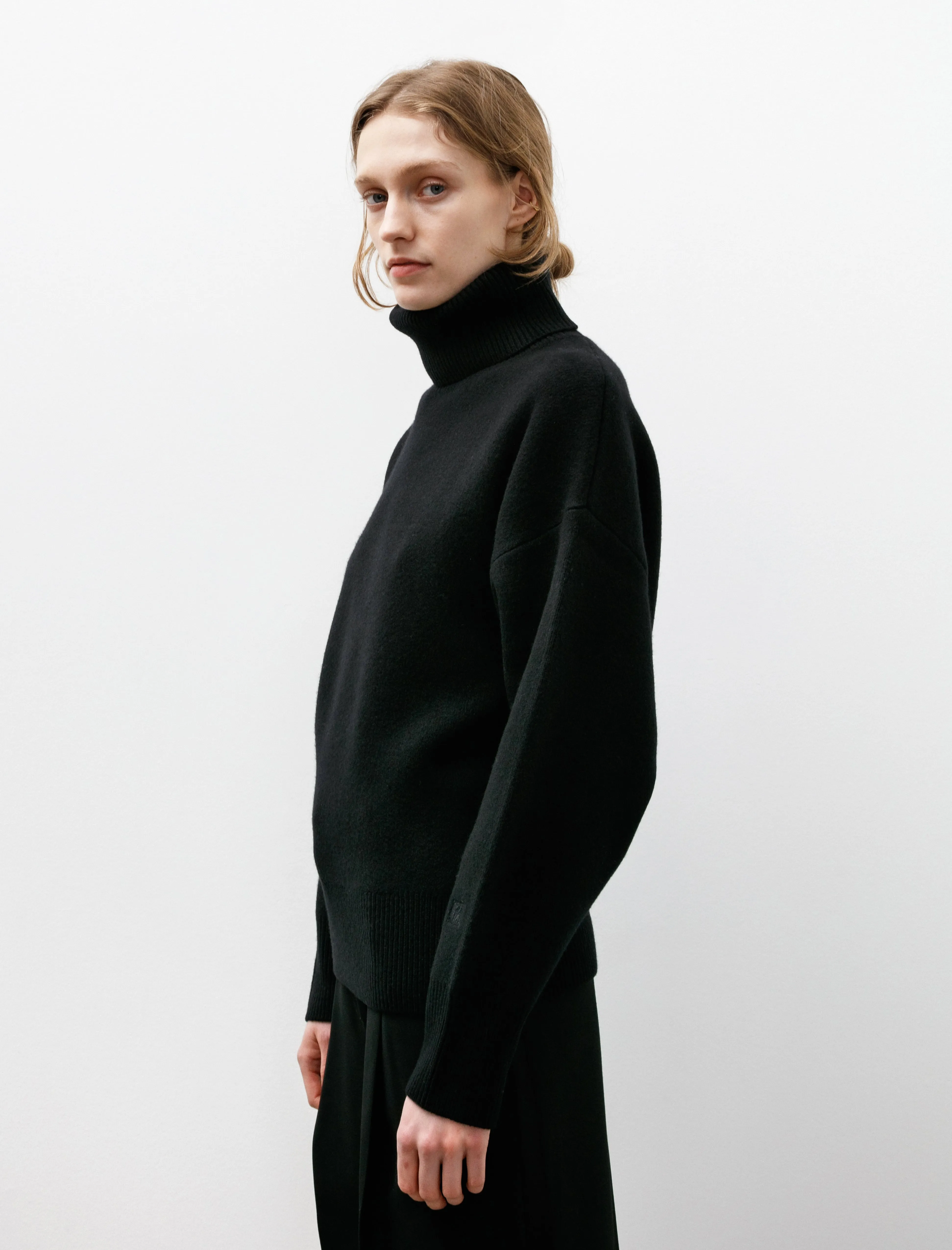 Double Knit Turtleneck Black