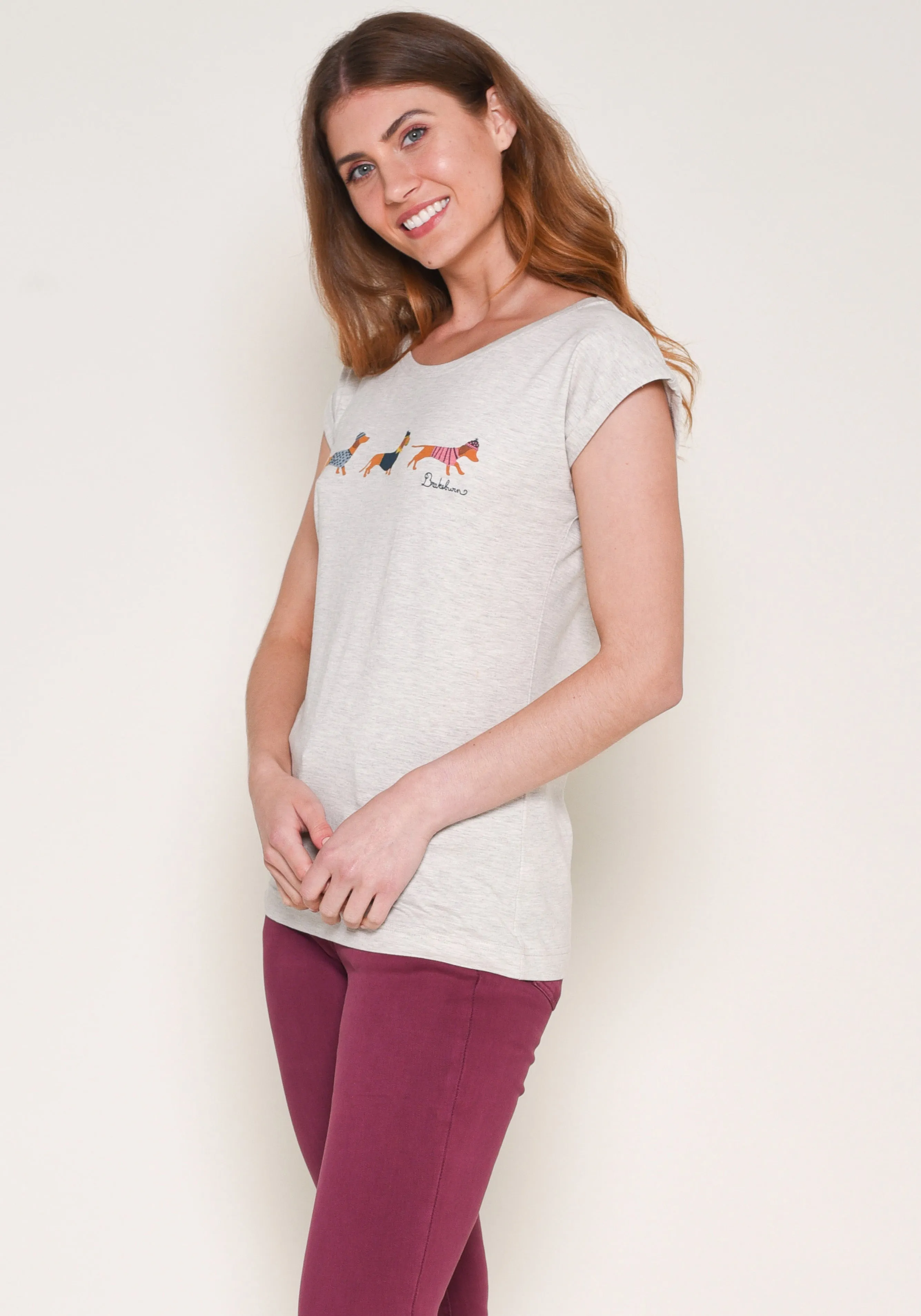 Embroidered Sausage Dog Tshirt