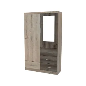 Exotic Designs 3 Door Wardrobe Grey Oak