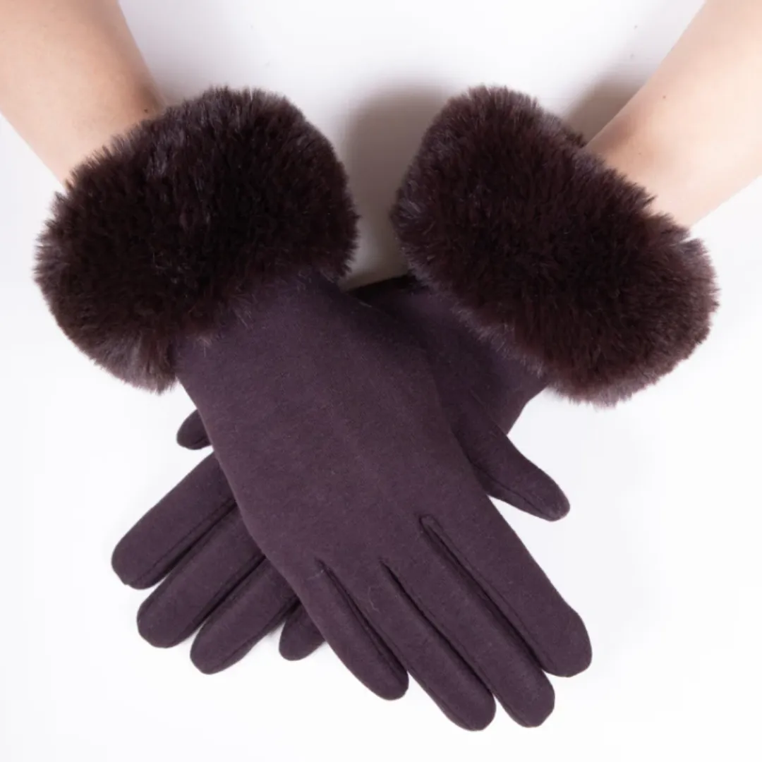 Faux Fur Cuff Gloves