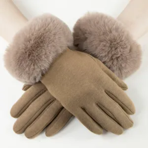 Faux Fur Cuff Gloves