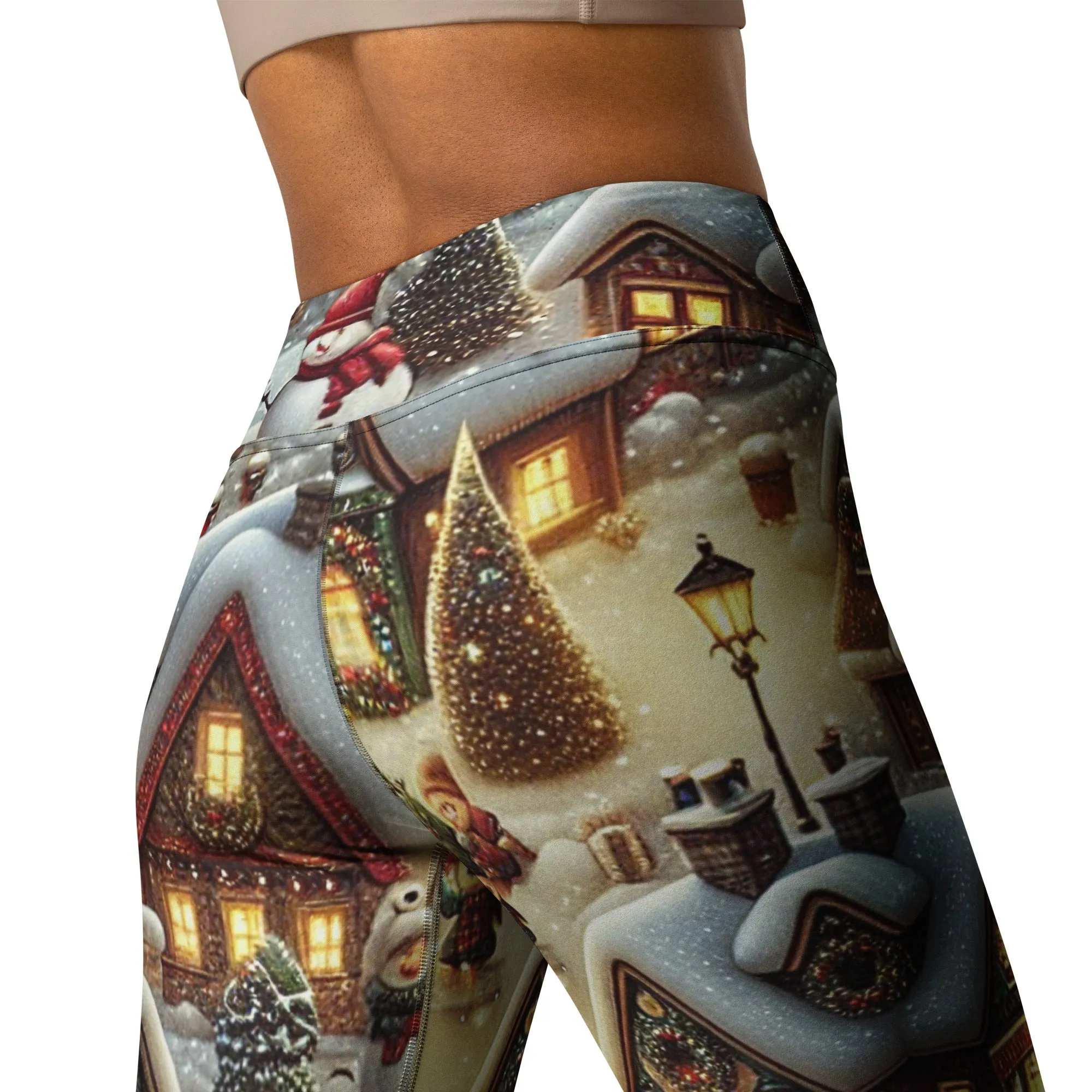 Festive Village Yoga Leggings