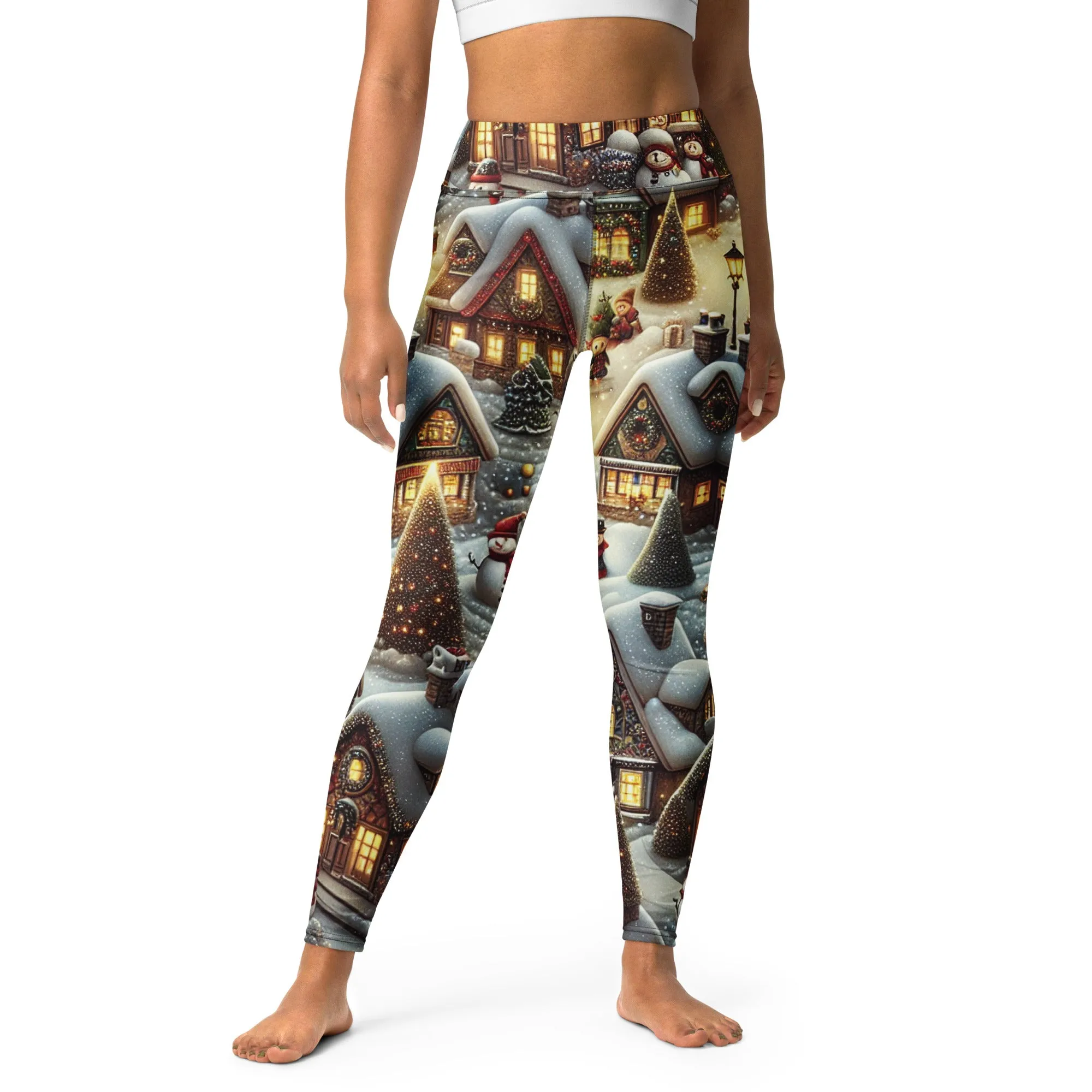 Festive Village Yoga Leggings