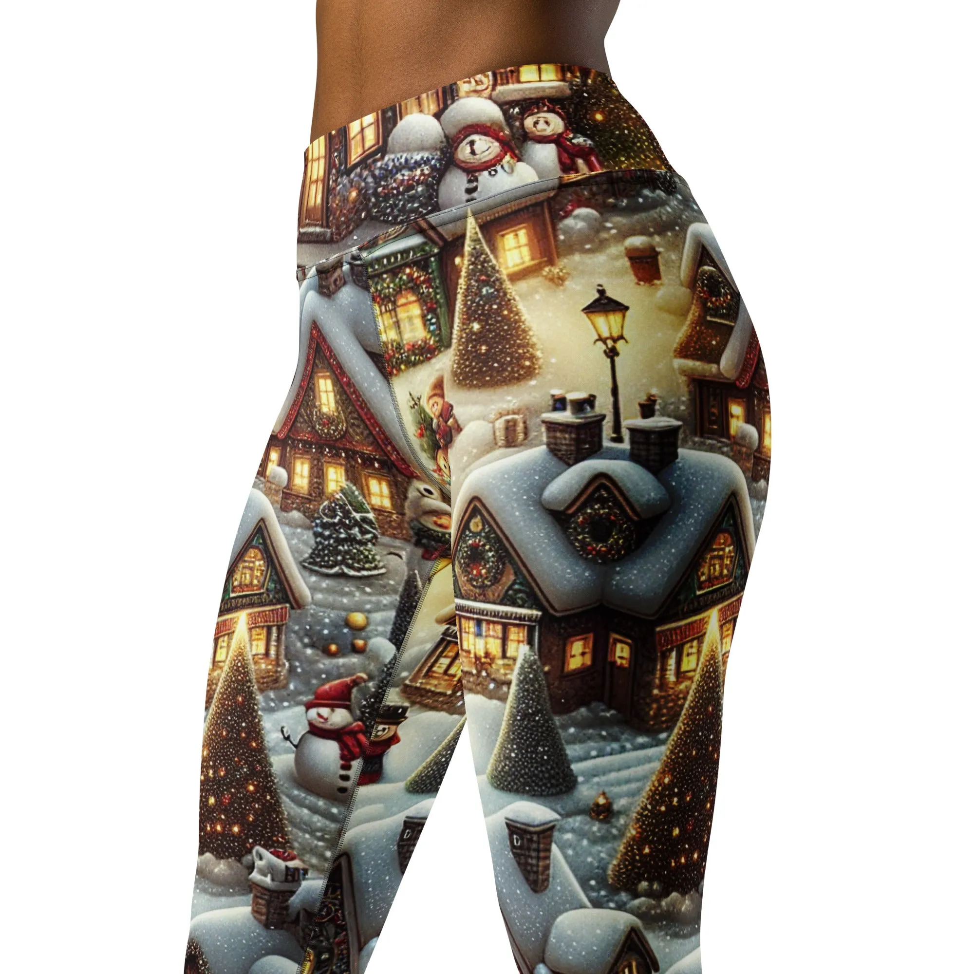 Festive Village Yoga Leggings