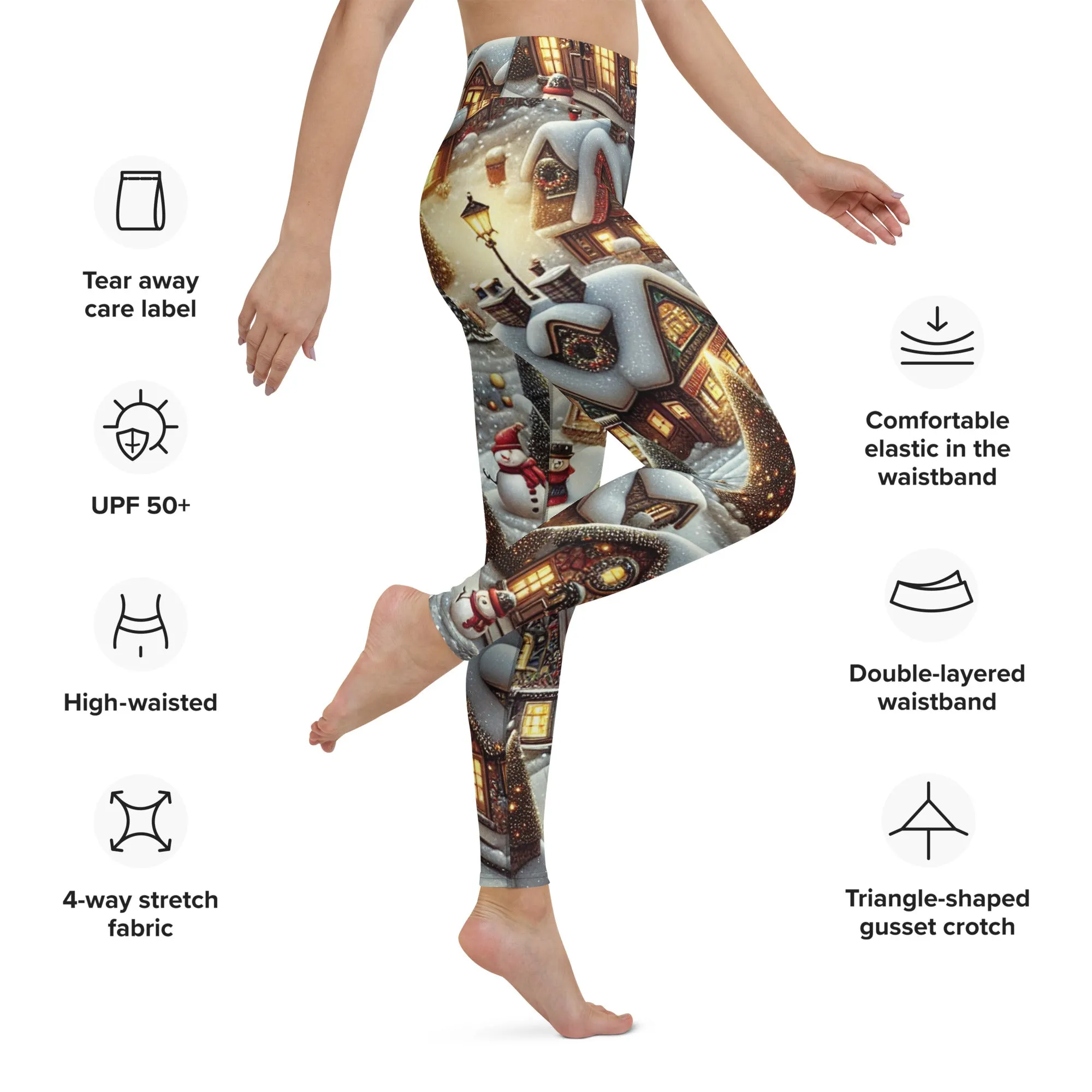 Festive Village Yoga Leggings