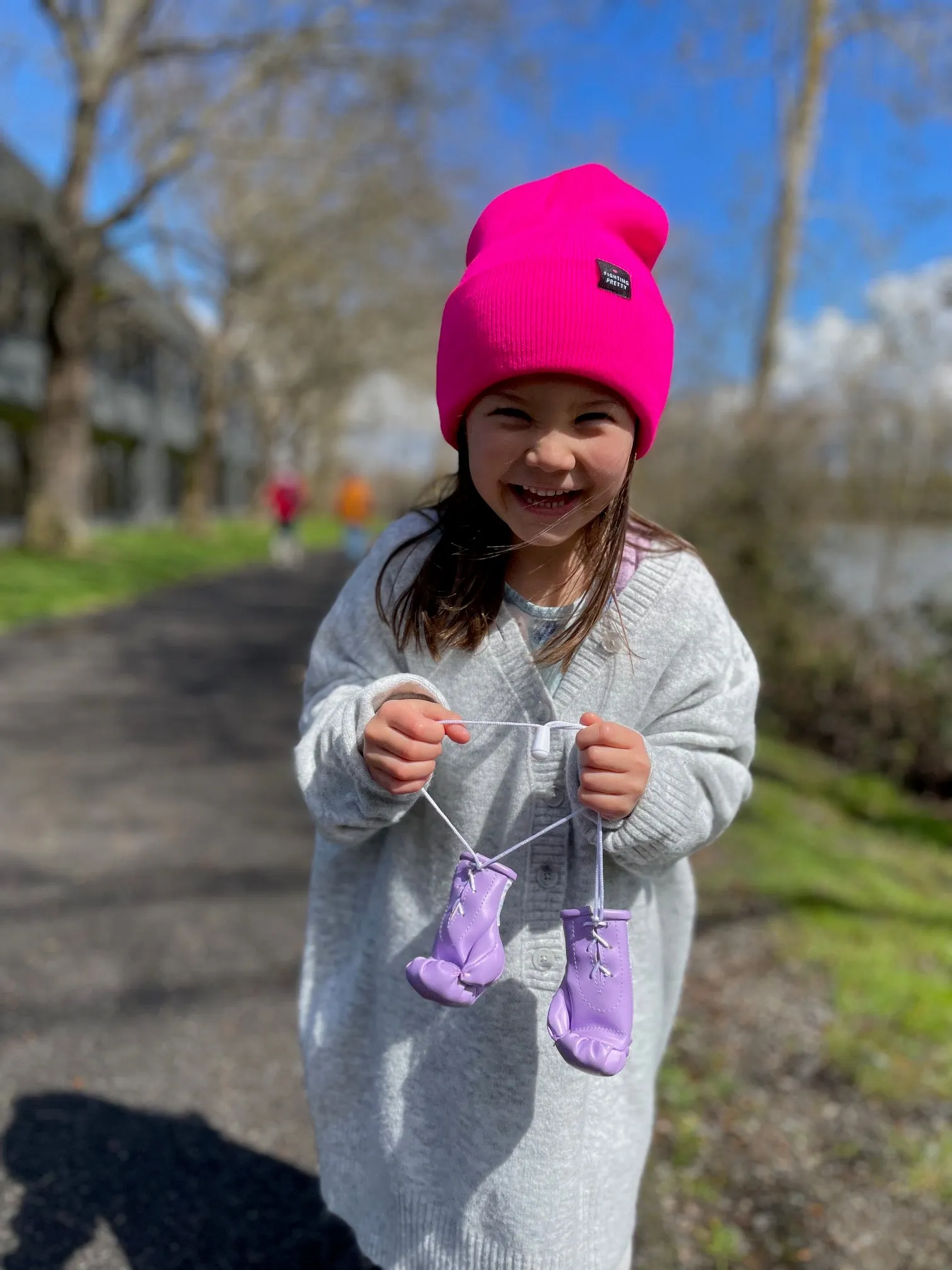 Fighting Pretty Beanie- Knockout Pink