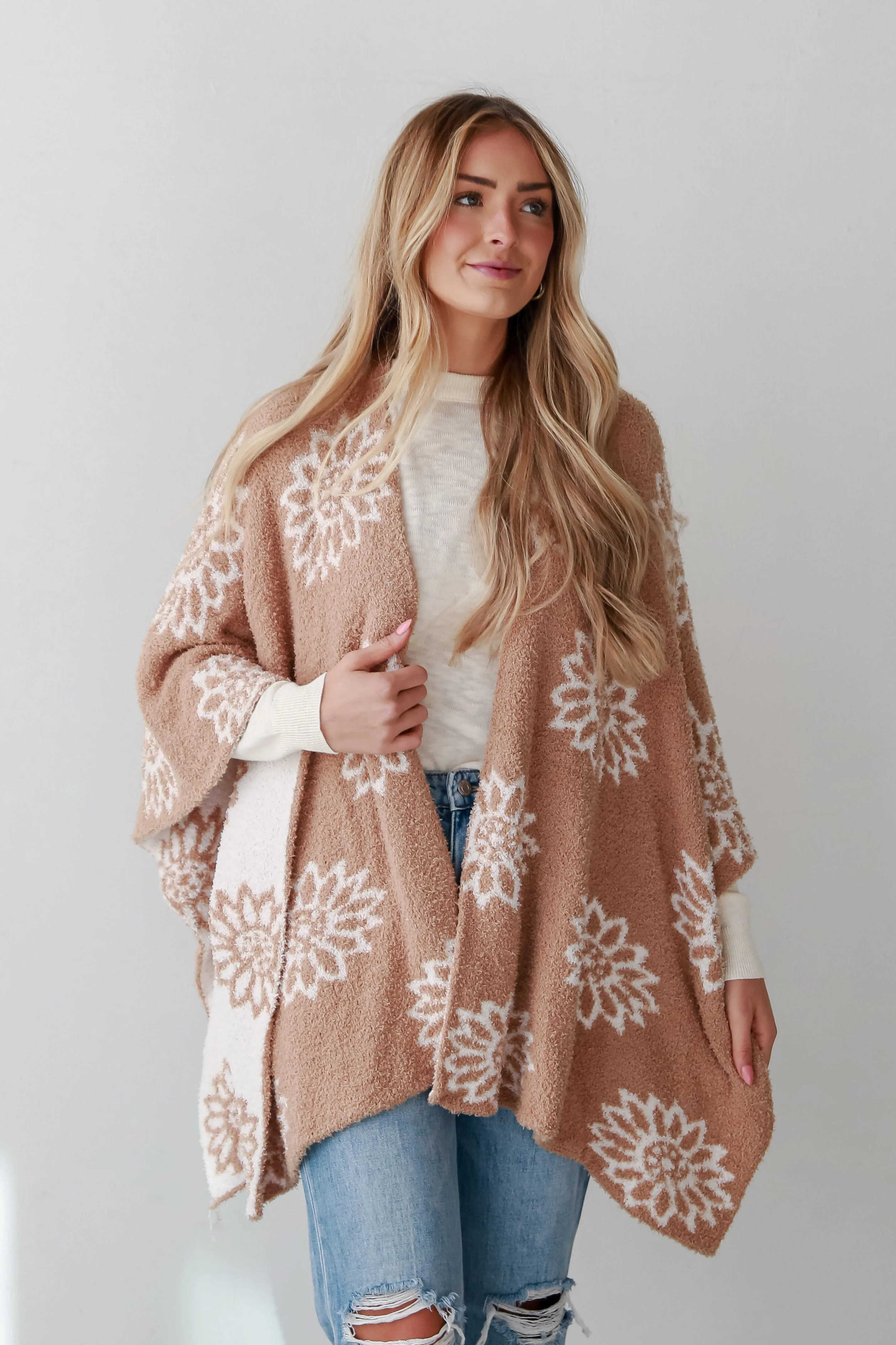 FINAL SALE - Always The Coziest Beige Luxe Knit Shawl - DOORBUSTER