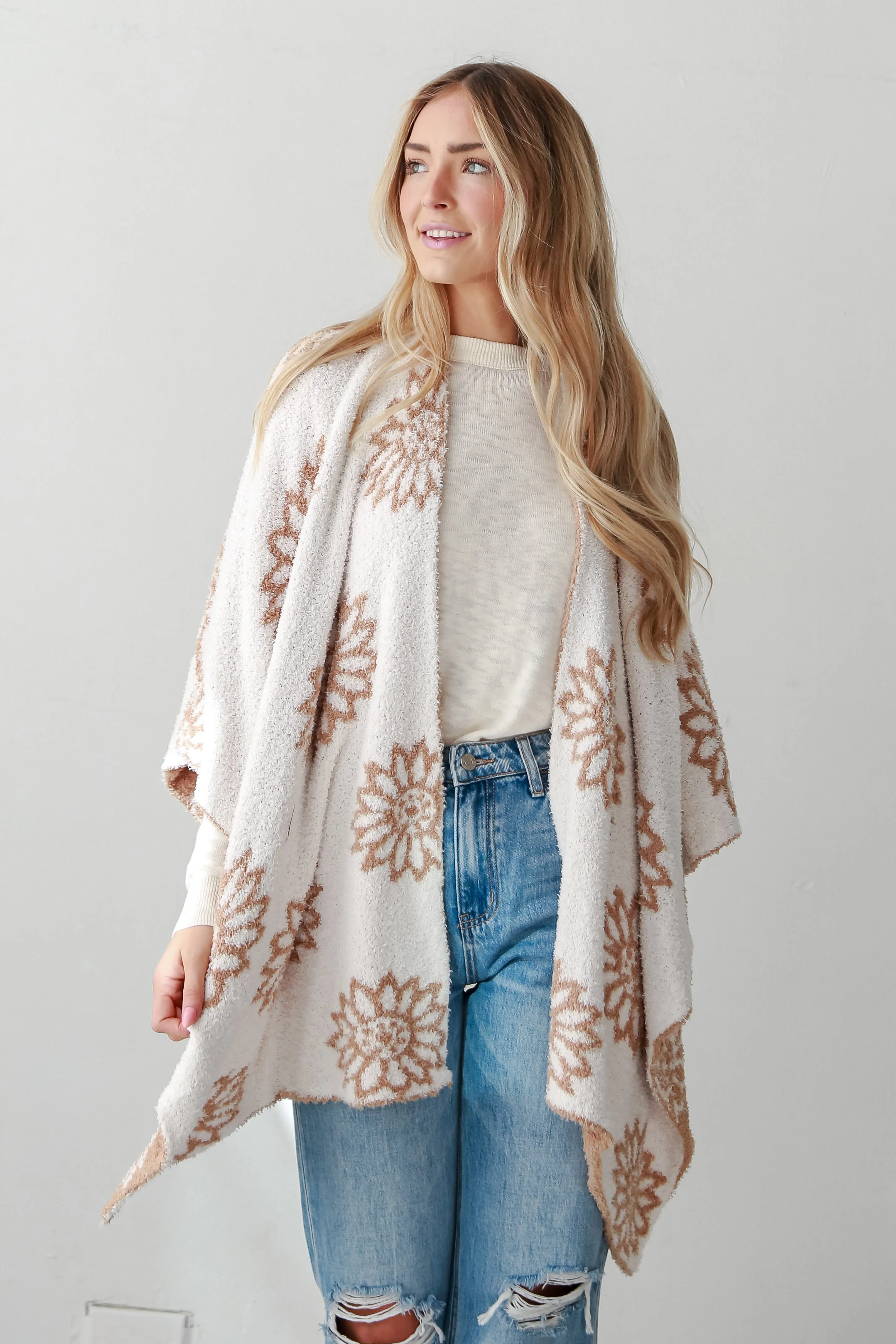 FINAL SALE - Always The Coziest Beige Luxe Knit Shawl - DOORBUSTER