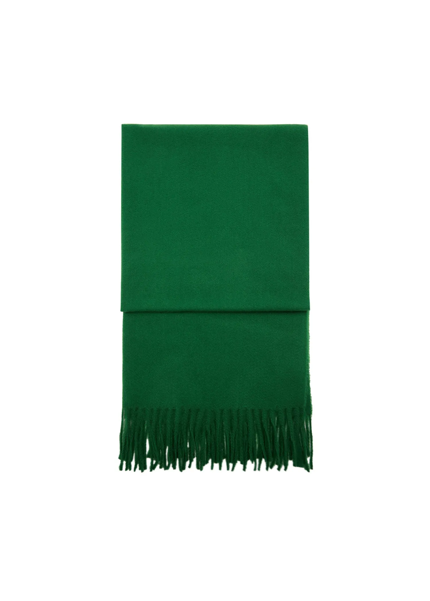 Fringed edge scarf - Green