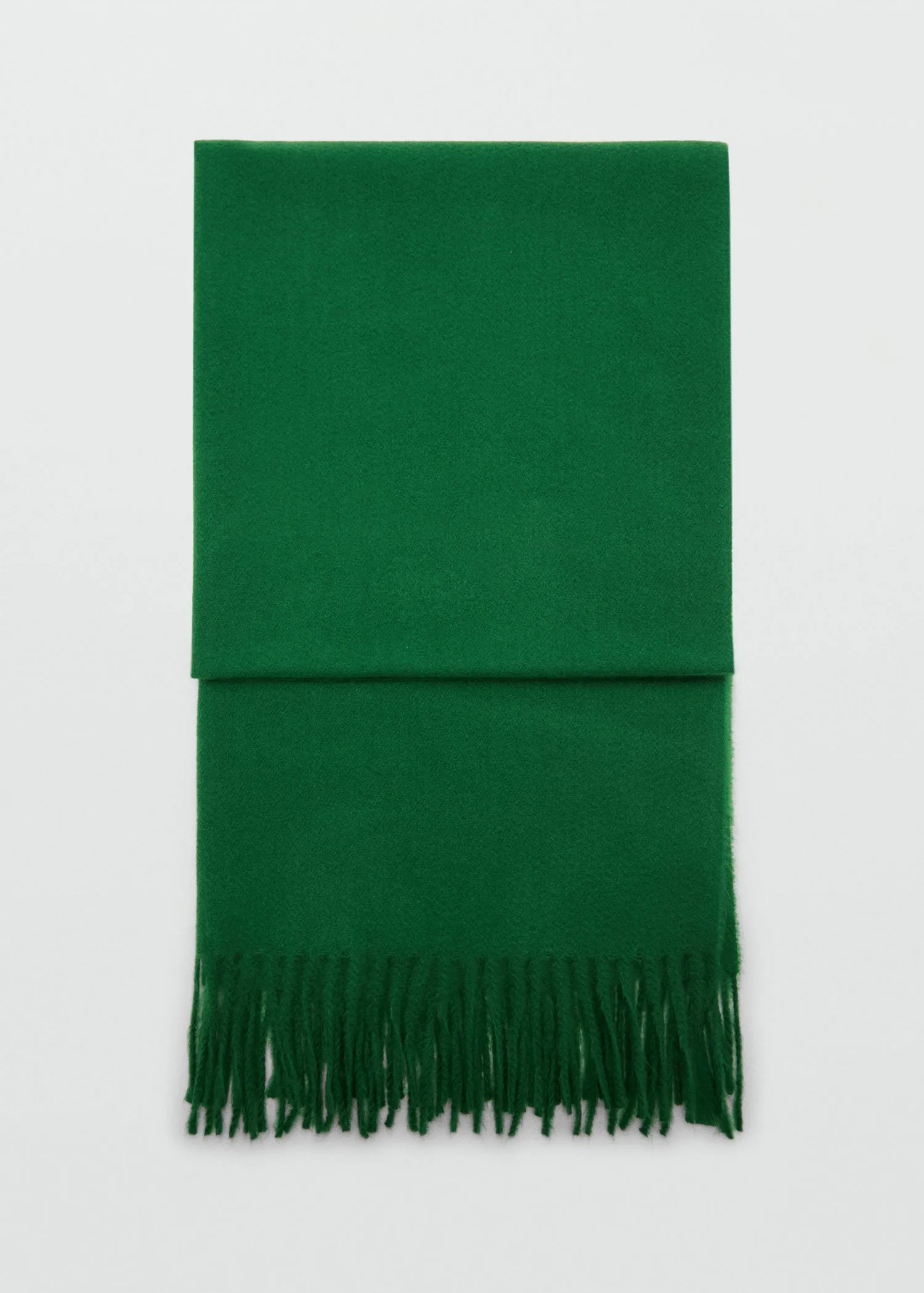 Fringed edge scarf - Green